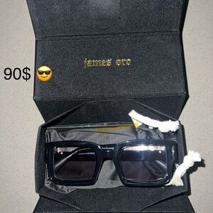 James Oro Dark Frame Sunglasses